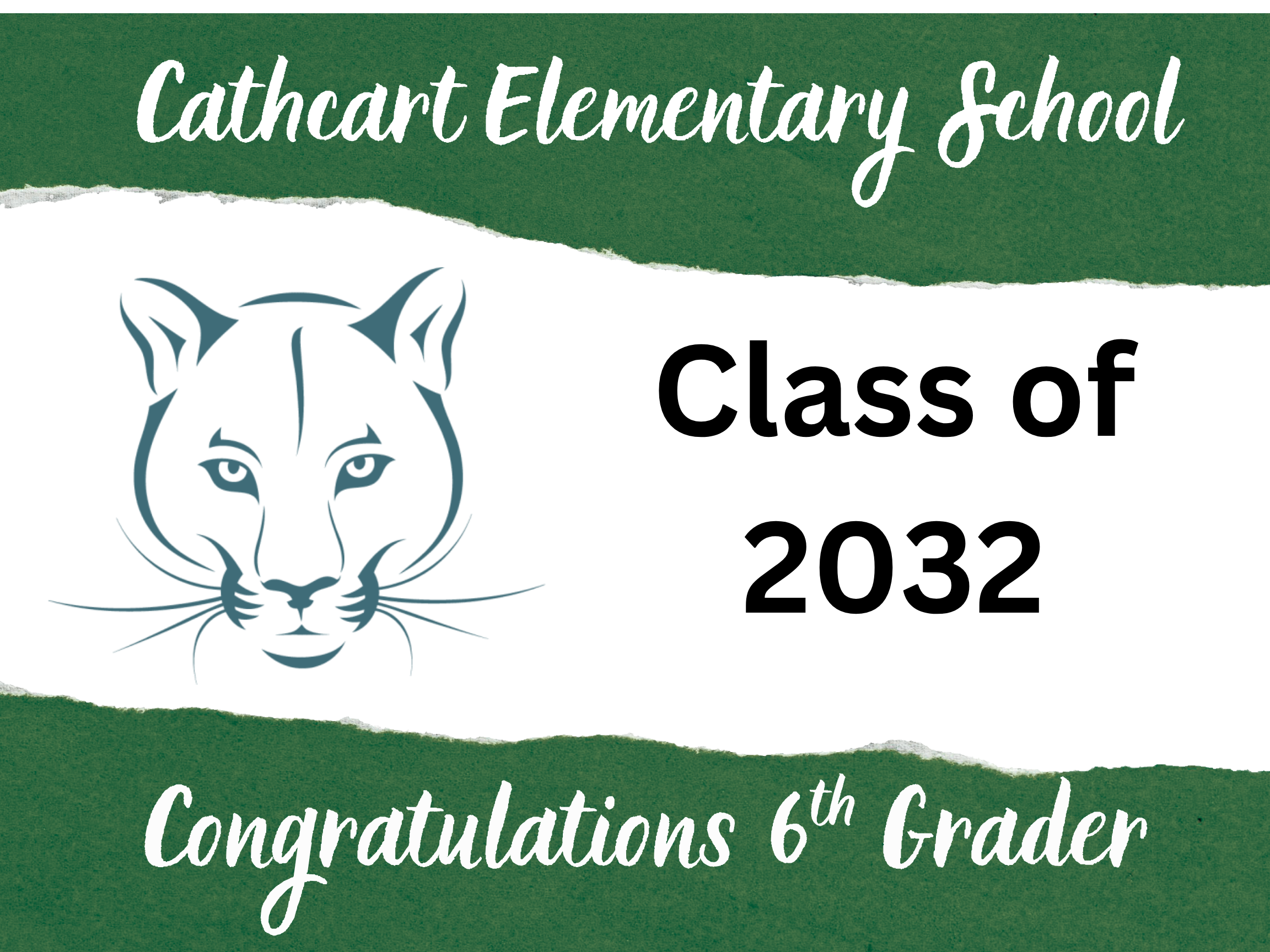 Cathcart Elementary School Graduation sign